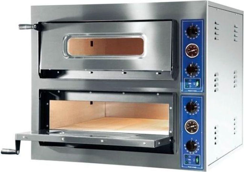 GGF Pizzaofen mit zwei Kammern für 8 Pizzen à 360 mm, 12 kW, 1010 x 850 x 750mm (BxTxH)
