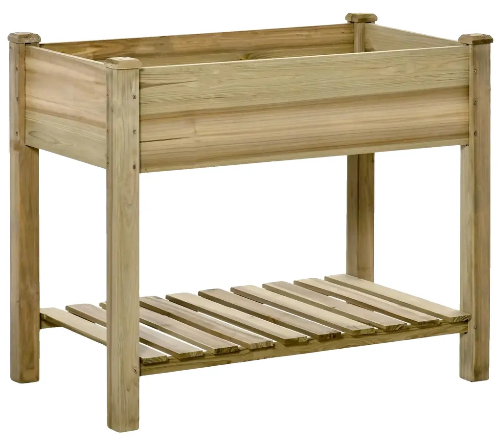 Potager de balcon ergonomique en bois 91cm pour jardiner sans se baisser