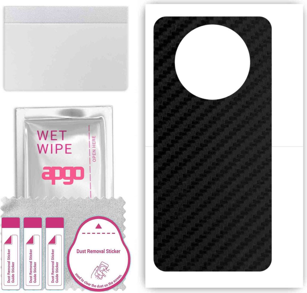 apgo Rückseite Schutzfolie, Skin, kompatibel mit Huawei Mate X3, Hinten Displayschutzfolie aus Vinylfolie, kratzfest, einfache Montage - Schwarzer...