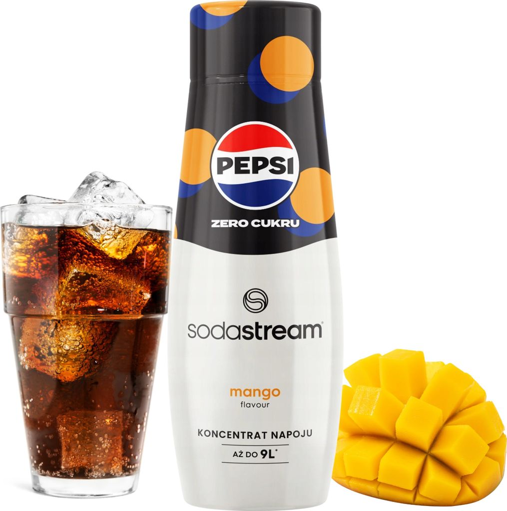 SodaStream Pepsi Max Mango Sirup 440ml, zuckerfreies Getränkekonzentrat für Wasser