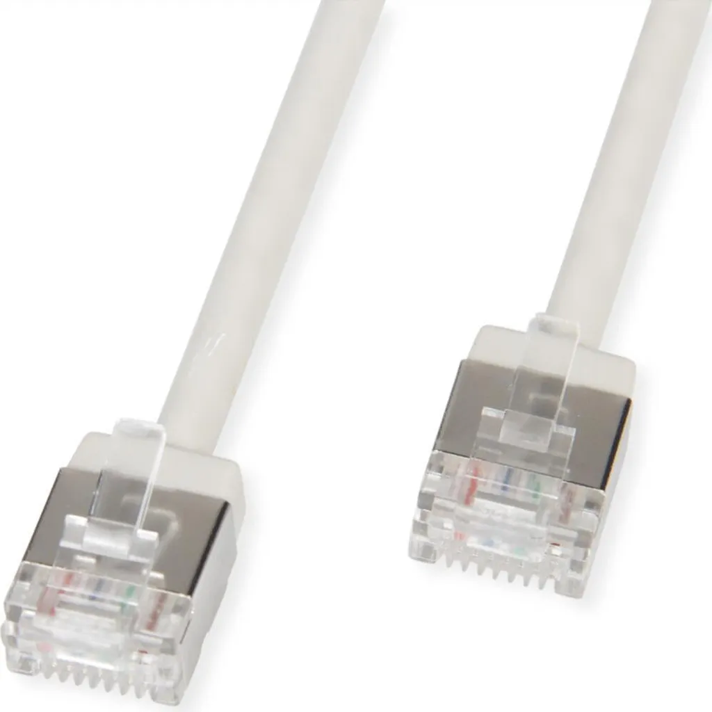 Cavo Patch ROLINE Cat.6A U/FTP 5m Grigio - Connettore Slim per Rack