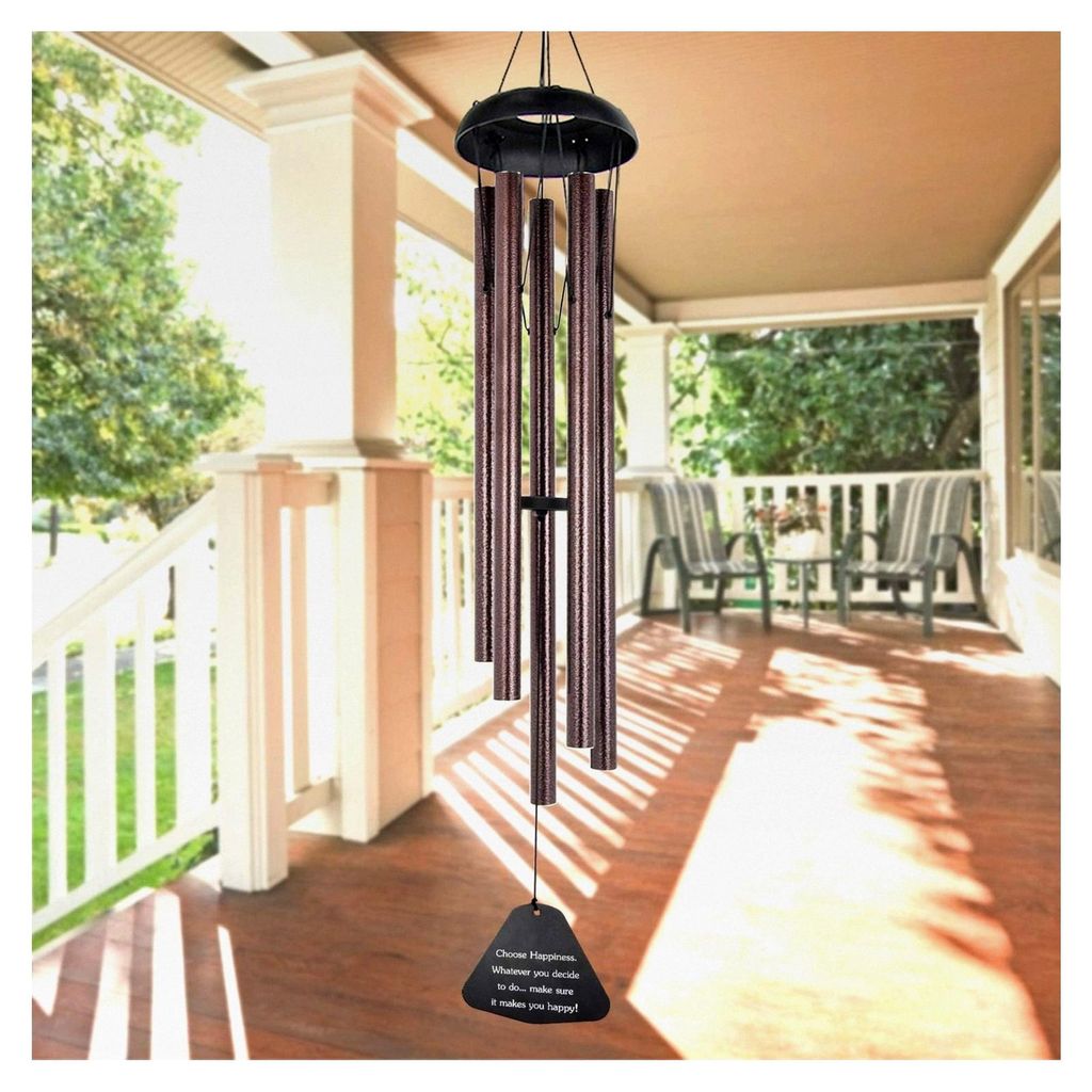 Windspiel für den Außenbereich, groß, tiefer Ton, 91,4 cm, handgefertigt, gestimmt, entspannende Melodie, Gedenk-Windspiel