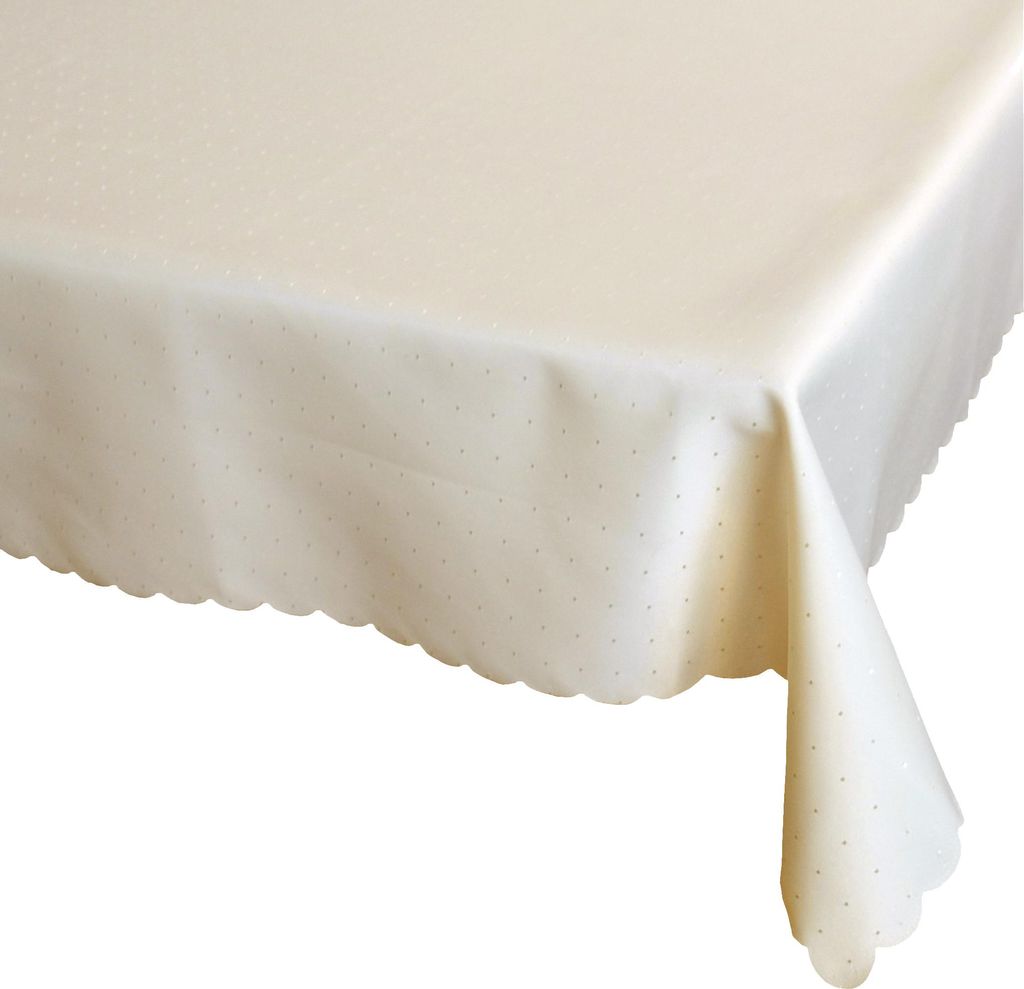 Tischdecke 130 x 225 cm in Cremeweiß für Esstisch & Küche