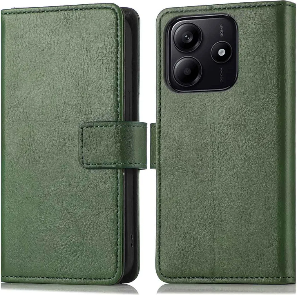 Custodia iMoshion per Xiaomi Redmi Note 14 5G Verde - Book Case Protettiva
