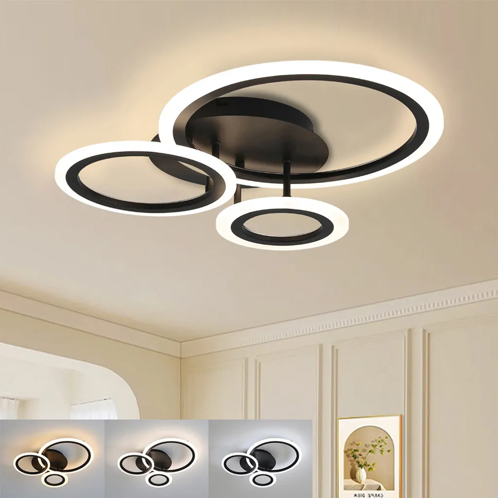 Plafonnier LED Intensité Variable avec Télécommande et 3 Modes de Lumière - 6