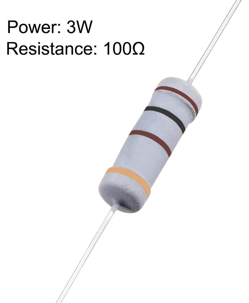 50Stk 3W 100 Ohm Kohlenstoff Film Widerstand 5% Toleranz 4 Farbstreifen DE de