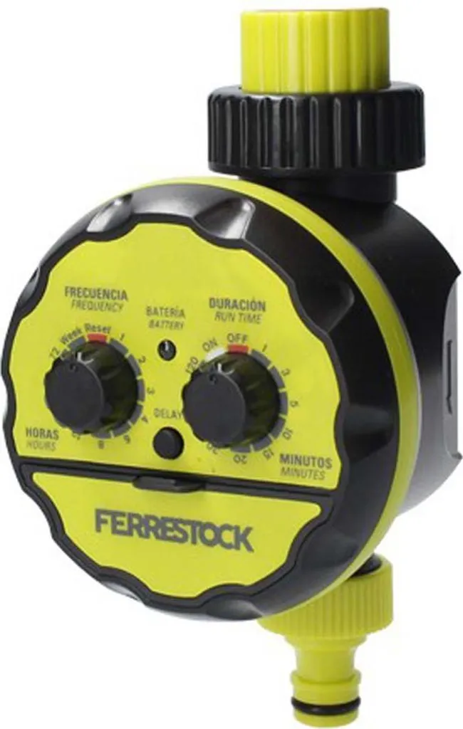 Programmateur d'arrosage de jardin Ferrestock Golden pour nez de robinet
