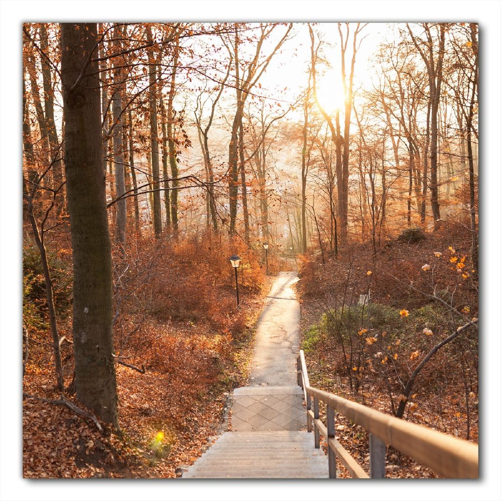 Wallario selbstklebende Möbelfolie/ Tischdecke für Innen und Außen, Größe: 90 x 90 cm - Weg in den Sonnenuntergang