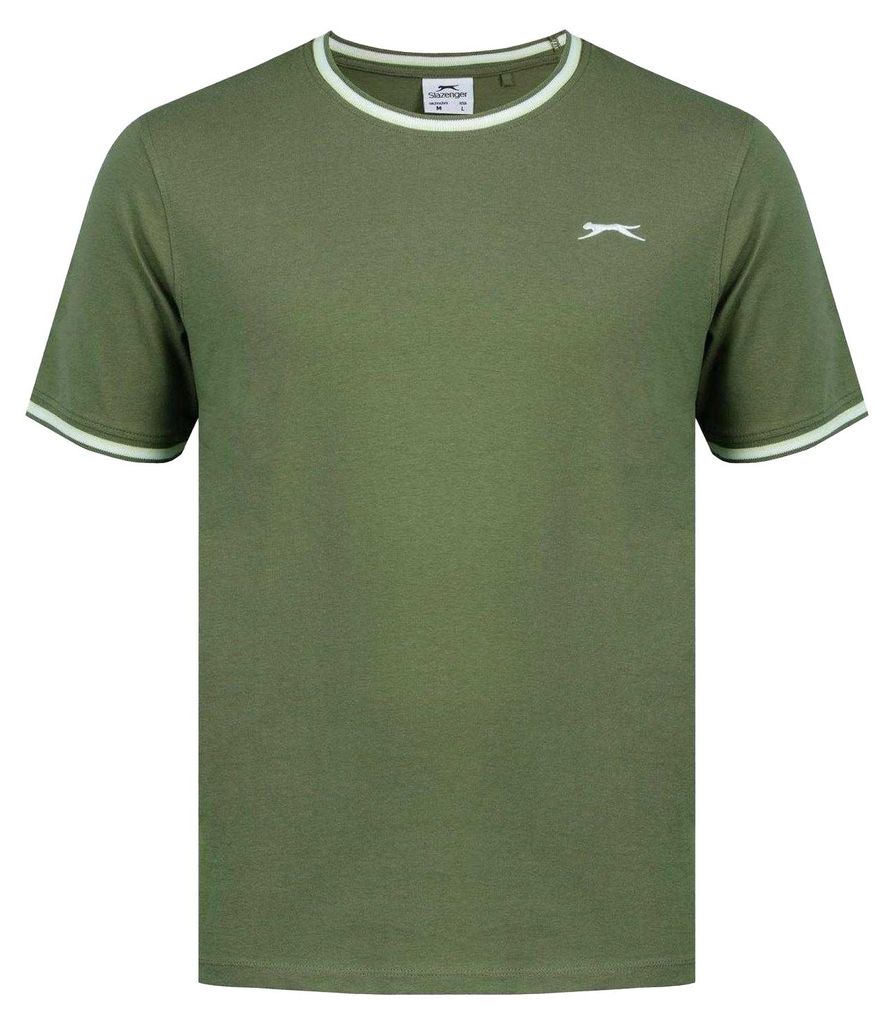 Slazenger - T-Shirt für Herren, Baumwolle GT16801 (M) (Khakigrün)