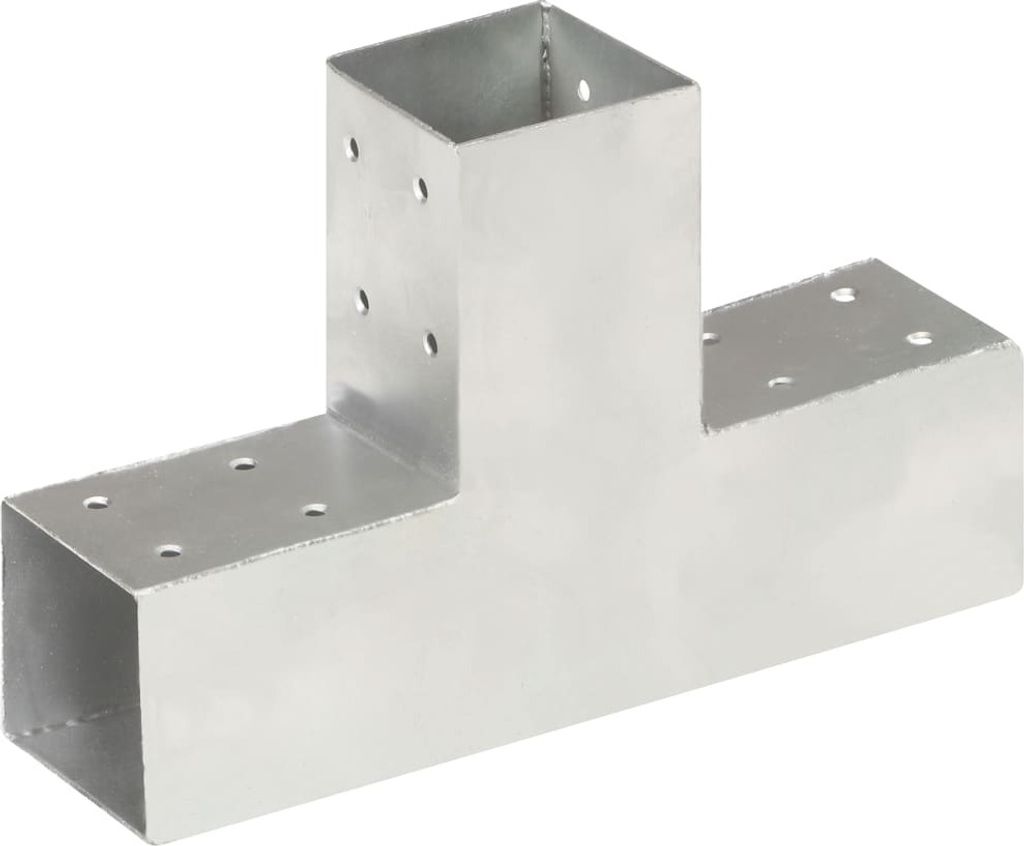 vidaXL Connecteur de poteau 4 pcs. Forme T Métal galvanisé Image du produit 