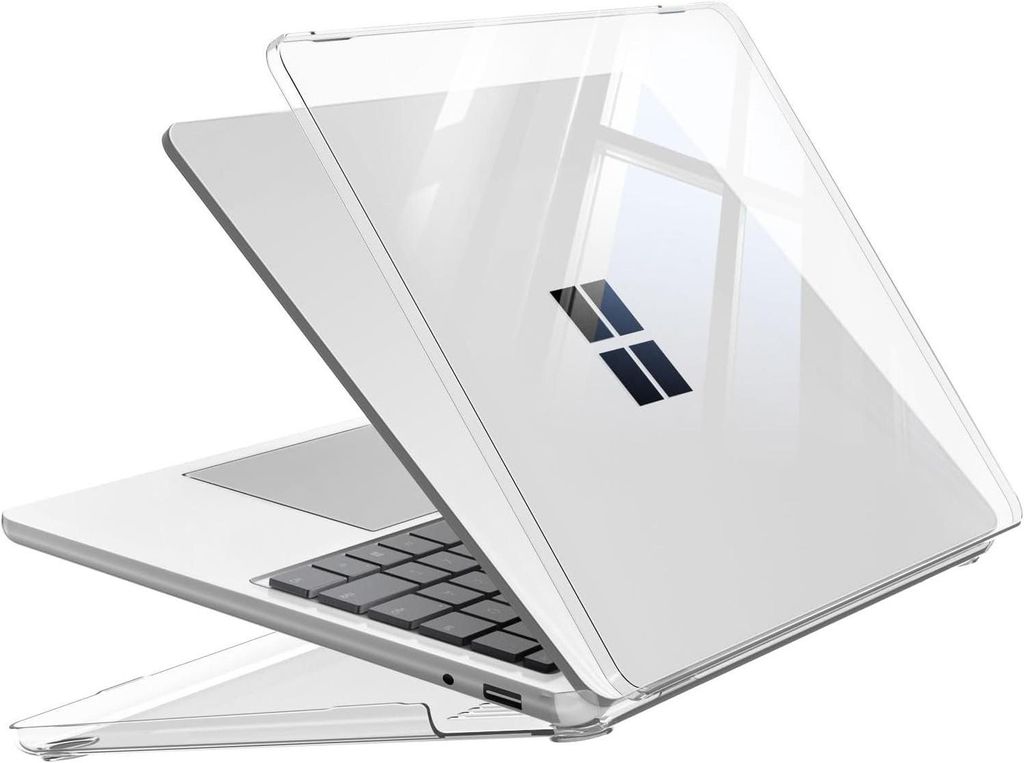 CLM-Tech Hülle kompatibel mit 2025 Microsoft Surface Laptop 13 Zoll (Modell: 2095) - Ultradünne Hartschale - Snap Case Cover Transparent