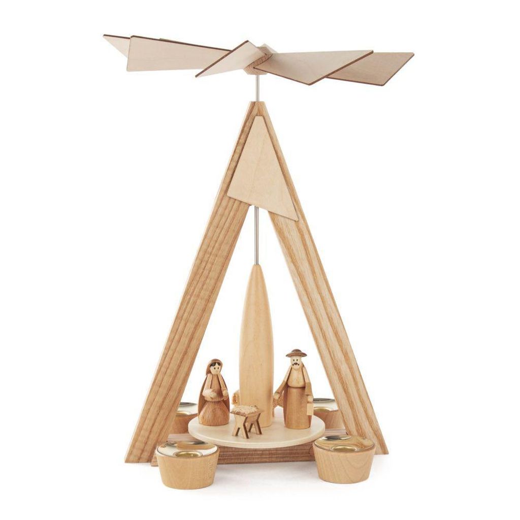 Tischpyramide Christi Geburt natur BxHxT 20x29x20cm NEU