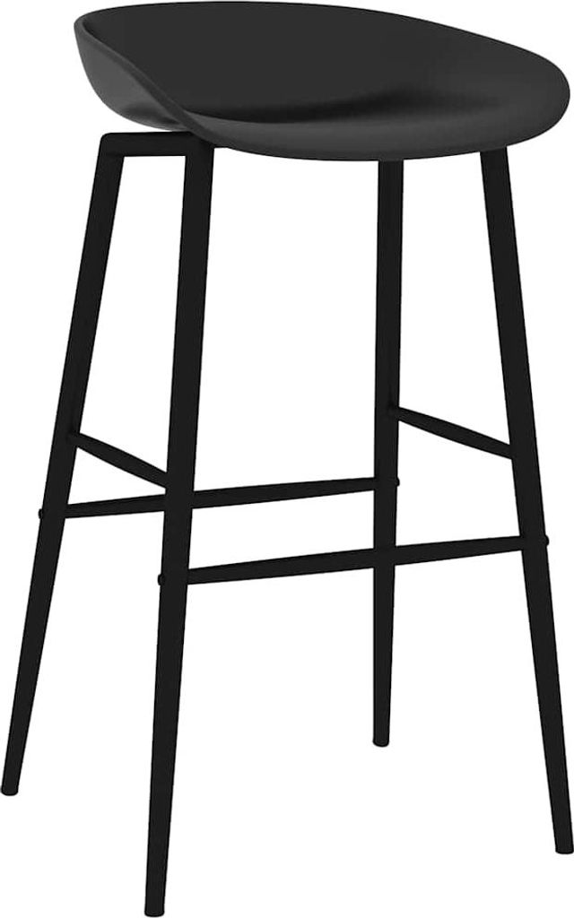 vidaXL Barhocker 4 Stk. Schwarz