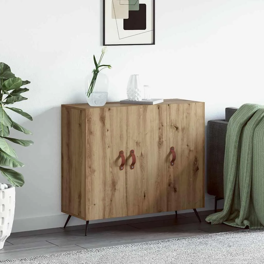 Sideboard vidaXL Marron 90x34x80 cm en Bois Composite Robuste