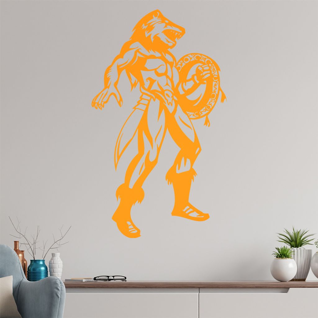 Fantasy Krieger Wandtattoo in 6 Größen - Wandaufkleber Wall Sticker - Dekoration, Küche, Wohnzimmer, Schlafzimmer, Badezimmer
