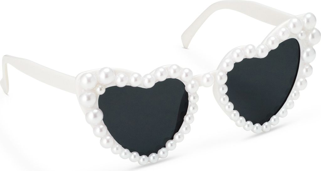 Lunettes de soleil cœur avec perles 13x13x5cm plastique Image du produit 