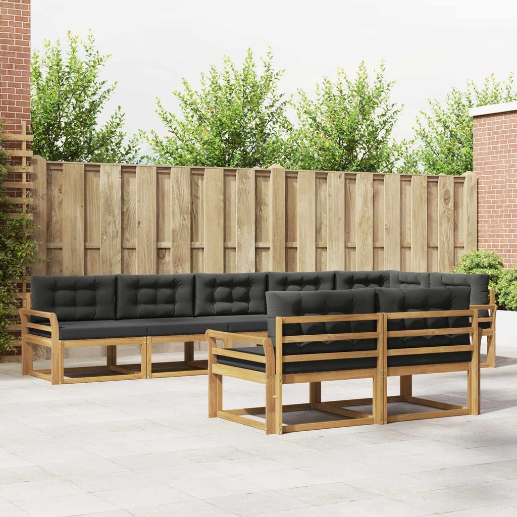 Möbel Outdoor-Sofagarnitur 6 pcs Weiß und Anthrazit PolyesterGartensofas - Gartensofas c2692
