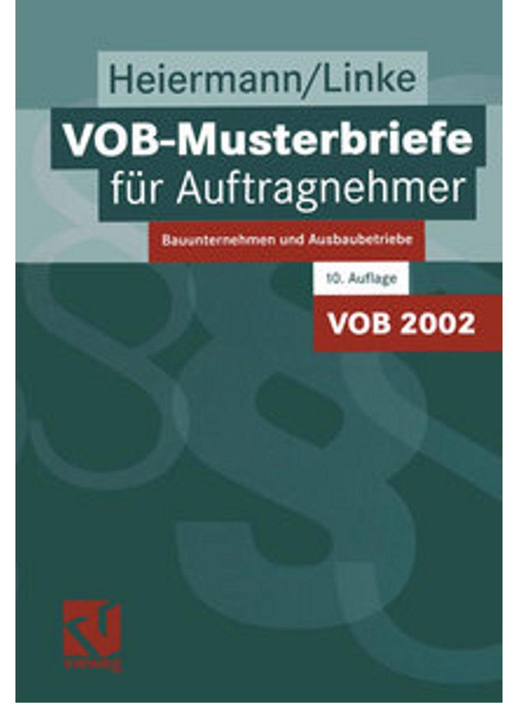 VOB-Musterbriefe für Auftragnehmer