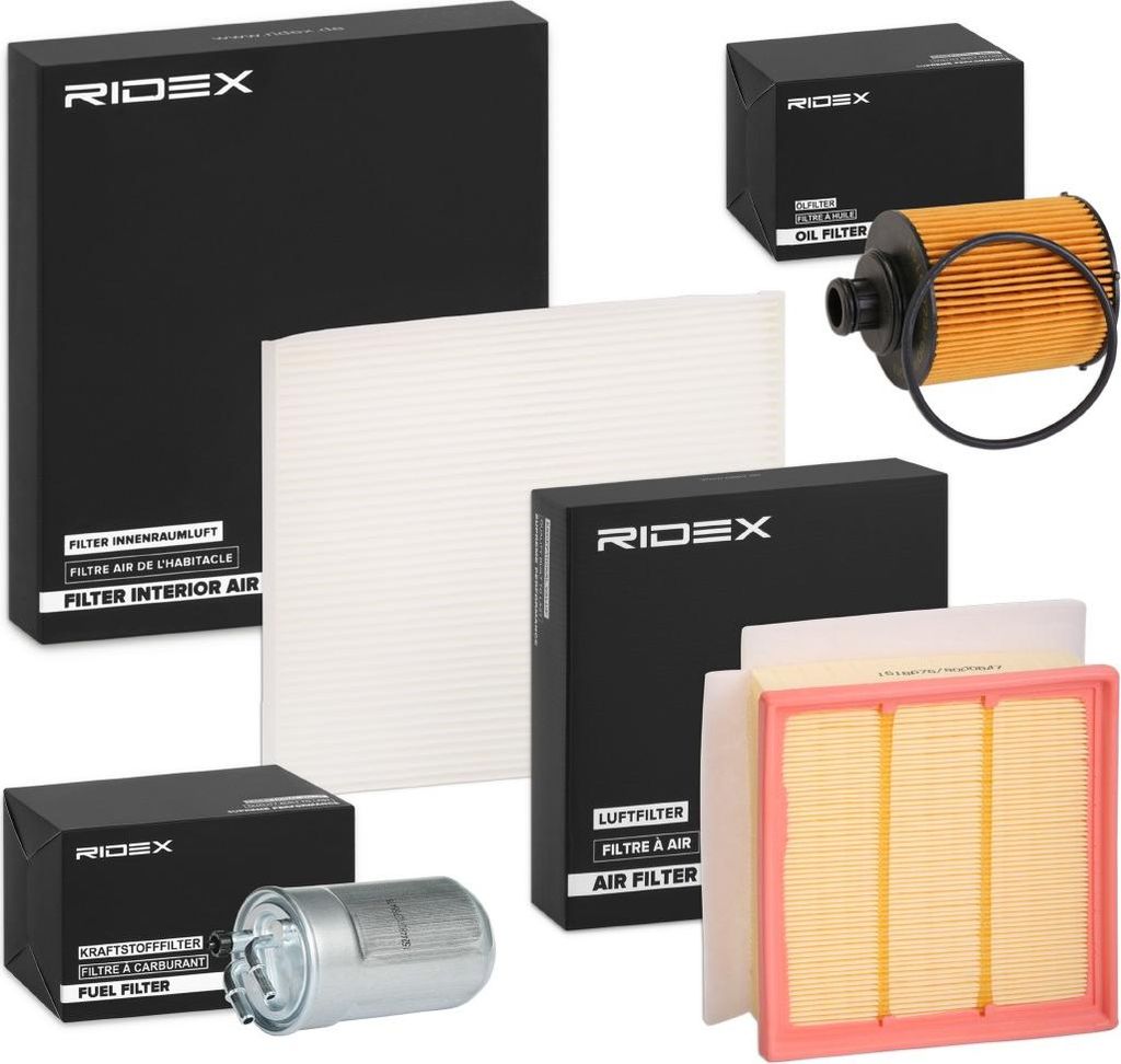 RIDEX Filterset Inspektionspaket Filtersatz für OPEL Corsa D Schrägheck (S07) für VAUXHALL Corsa Mk III (D) Schrägheck (S07)