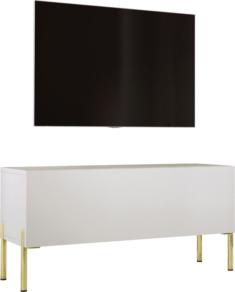 TV-SCHRANK : Kaschmir mit Beinen in Gold, 100 x 52 x 32 cm