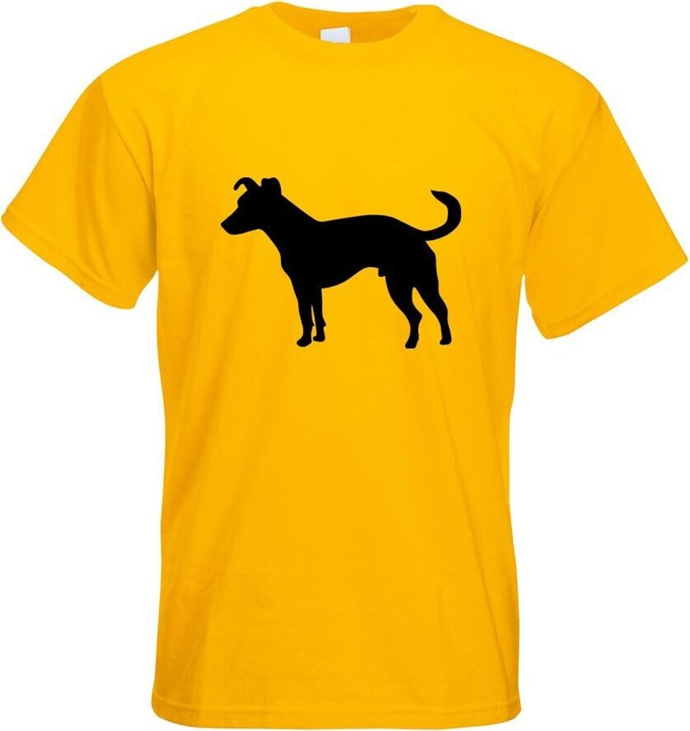 Kiwistar - T-Shirt - gelb - Jack Russell Hund Terrier Motiv Bedruckt Funshirt Design Print - mit Motiv Bedruckt - Funshirt Design - Sport - Freizei...