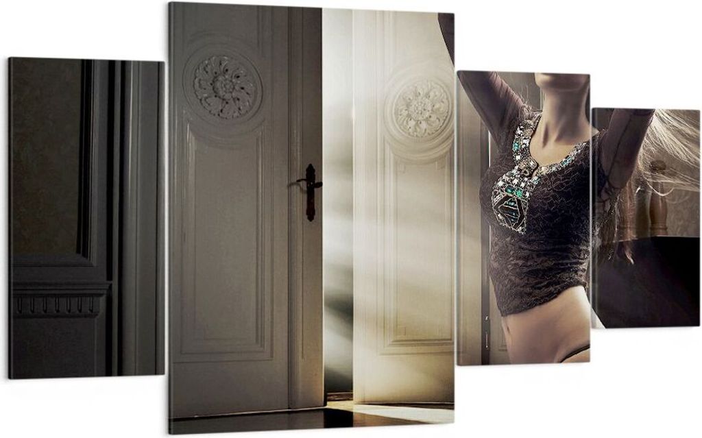 Bild auf Leinwand - Leinwandbild - Schönheit Club Kosmetik Disco - 160x90cm - Wand Bild - Wanddeko - Leinwanddruck - Bilder - Kunstdruck - Wanddek...