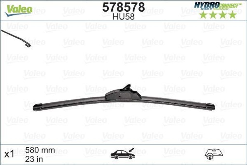 VALEO 578578 Scheibenwischerblatt OE 61619071613 kompatibel mit 3er E46