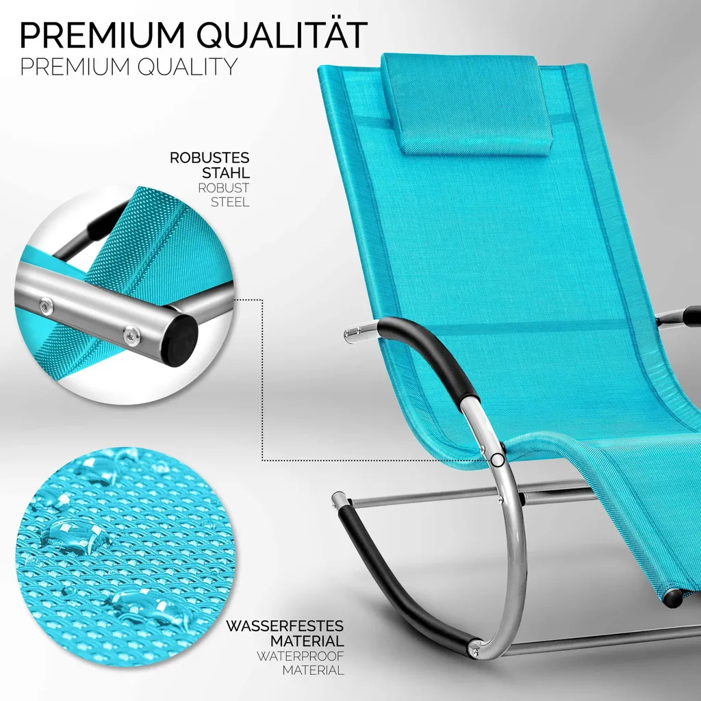 Offerta Lettino Tillvex Blu 150kg | Sdraio Relax Esterno Prezzo - 5