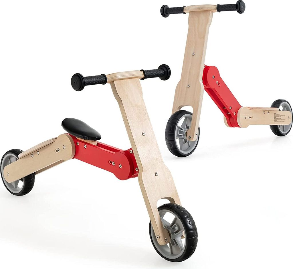 2-in-1 Kinder Scooter, Laufrad mit Abnehmbarem Sitz, Kinderroller fürKinder ab 3 Jahren bis 50 kg, Kinderfahrzeug Indoor und Outdoor, Kinder Rolle...