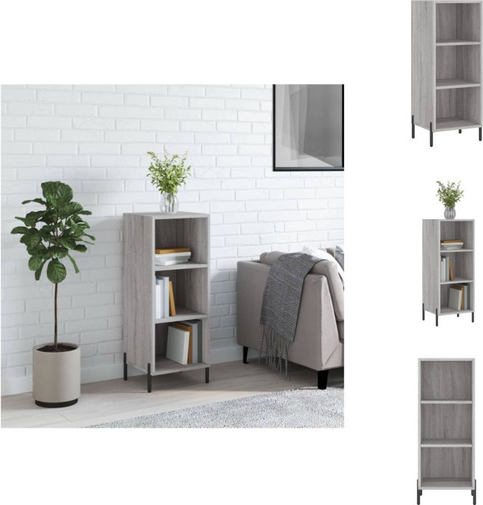 vidaXL Sideboard Grau Sonoma 34,5x32,5x90 cm Holzwerkstoff - Sideboards