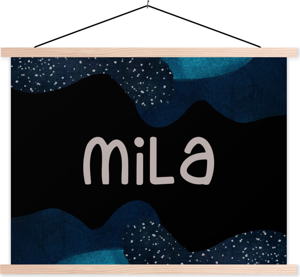 MuchoWow Textilposter Mila - Pastell - Mädchen 60x45 cm mit holzfarbenen Rahmen - Bild
