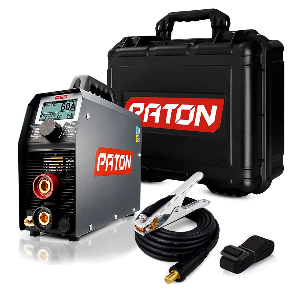 PATON StandardTIG-250 (WAM) TIG Schweißgerät – Inverter Schweißgerät mit 250 Ampere | TIG Schweißgerät 230V | TIG DC Schweißgerät Set