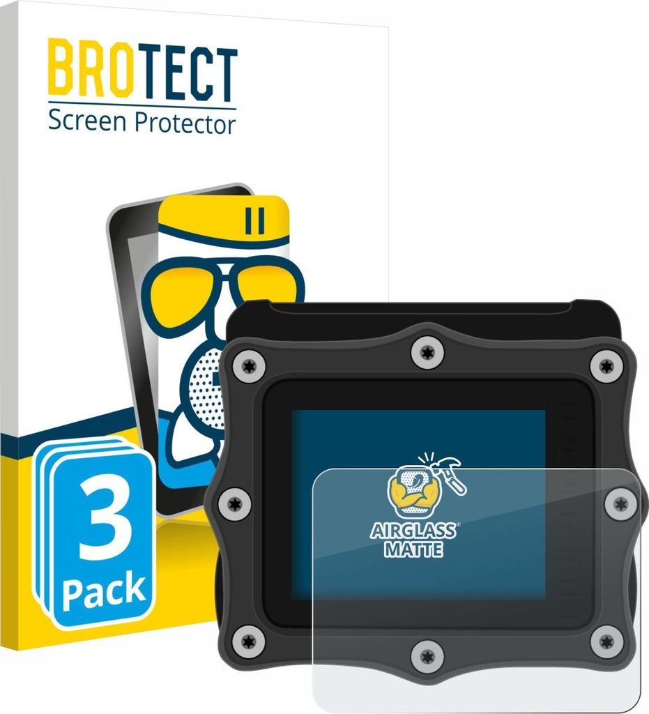3x BROTECT Entspiegelungs Schutzglas für Shearwater Perdix 2 Schutzfolie Panzer Folie Glas Display Schutz matt