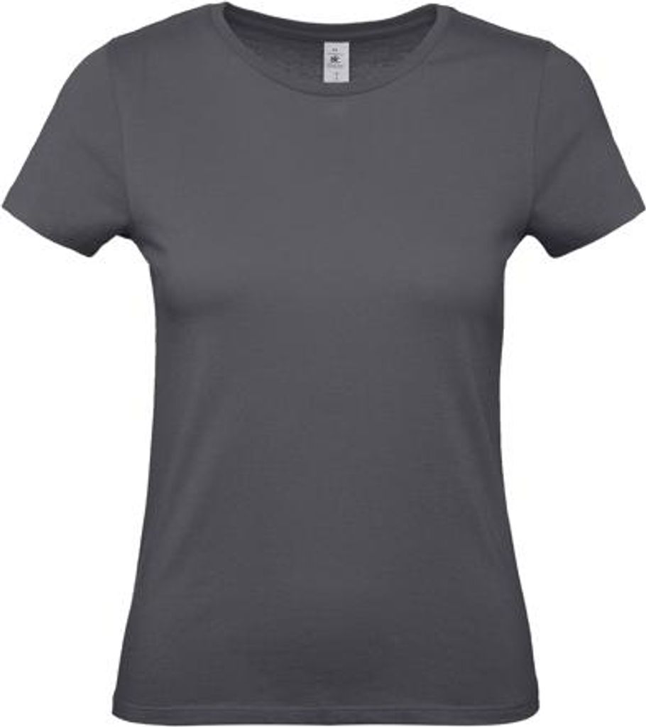Damen-T-Shirt, Kurzarm - B&C #E150/W - dark grey - Größe S Produktbild 