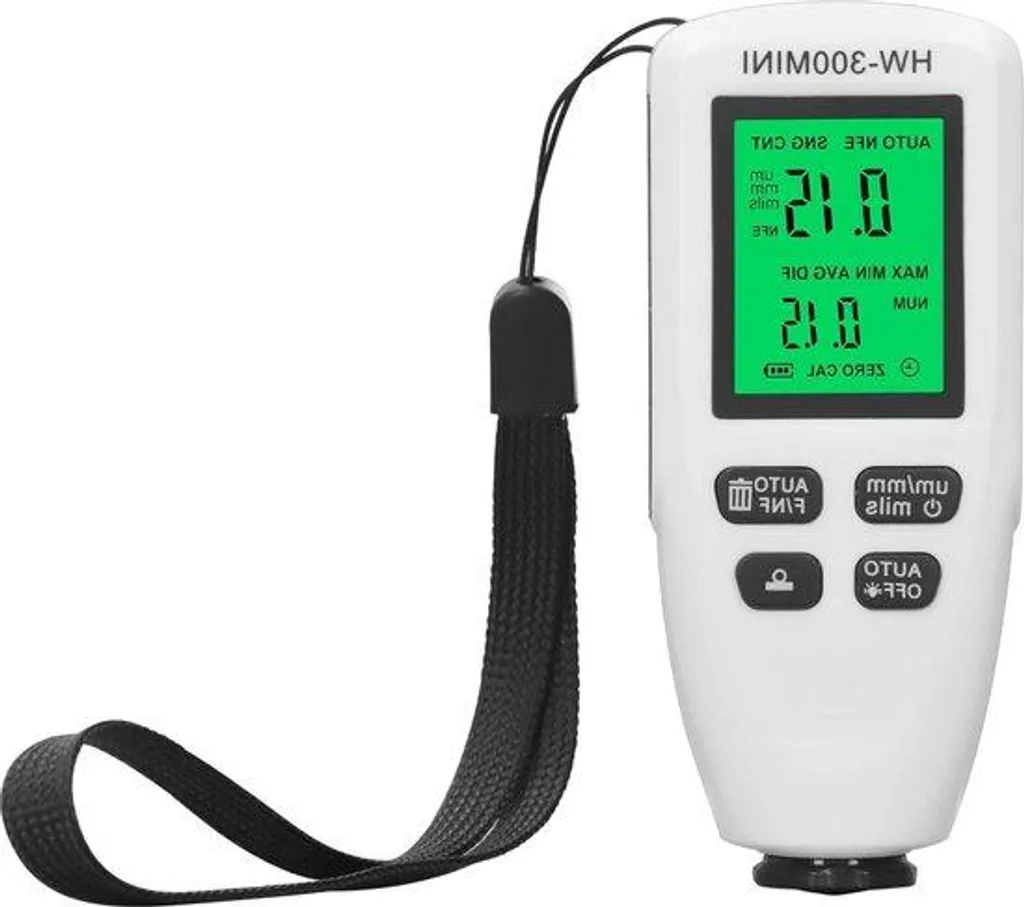 Jauge profondeur pneu format poche - Sonde précise écran LCD blanc