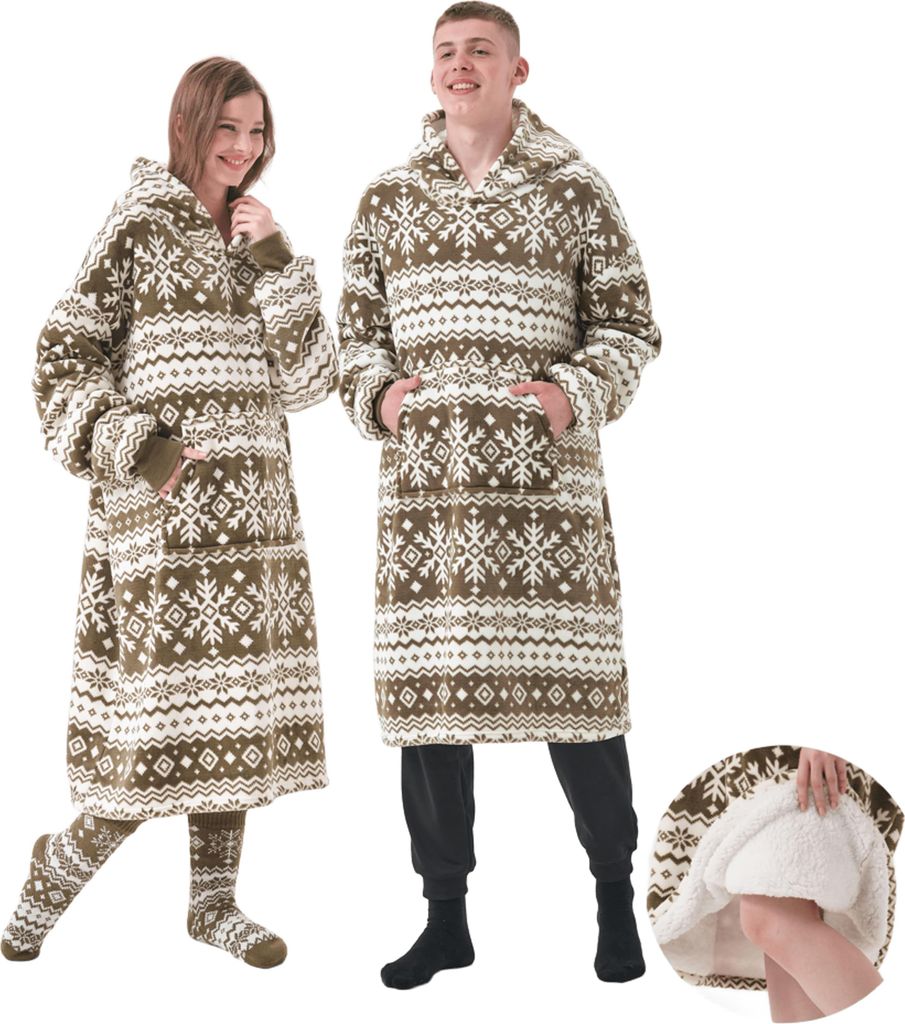 Textino Hoodie Sven 70x110 cm Grün Geometric