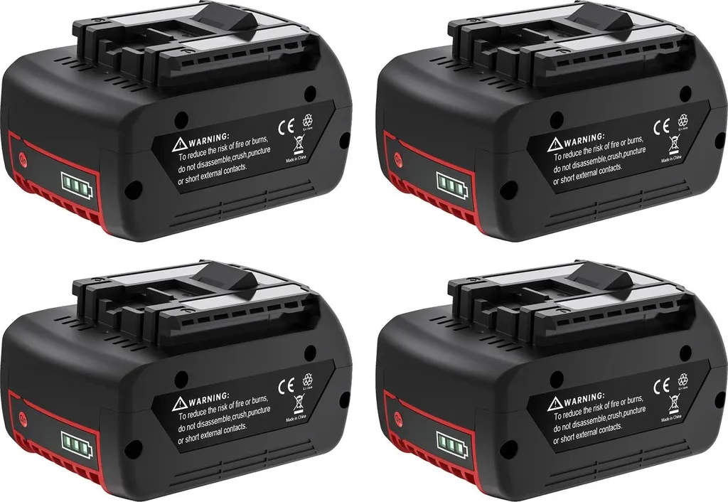 Batterie 18V 6000mAh pack de 4 pour remplacer vos accus usagés