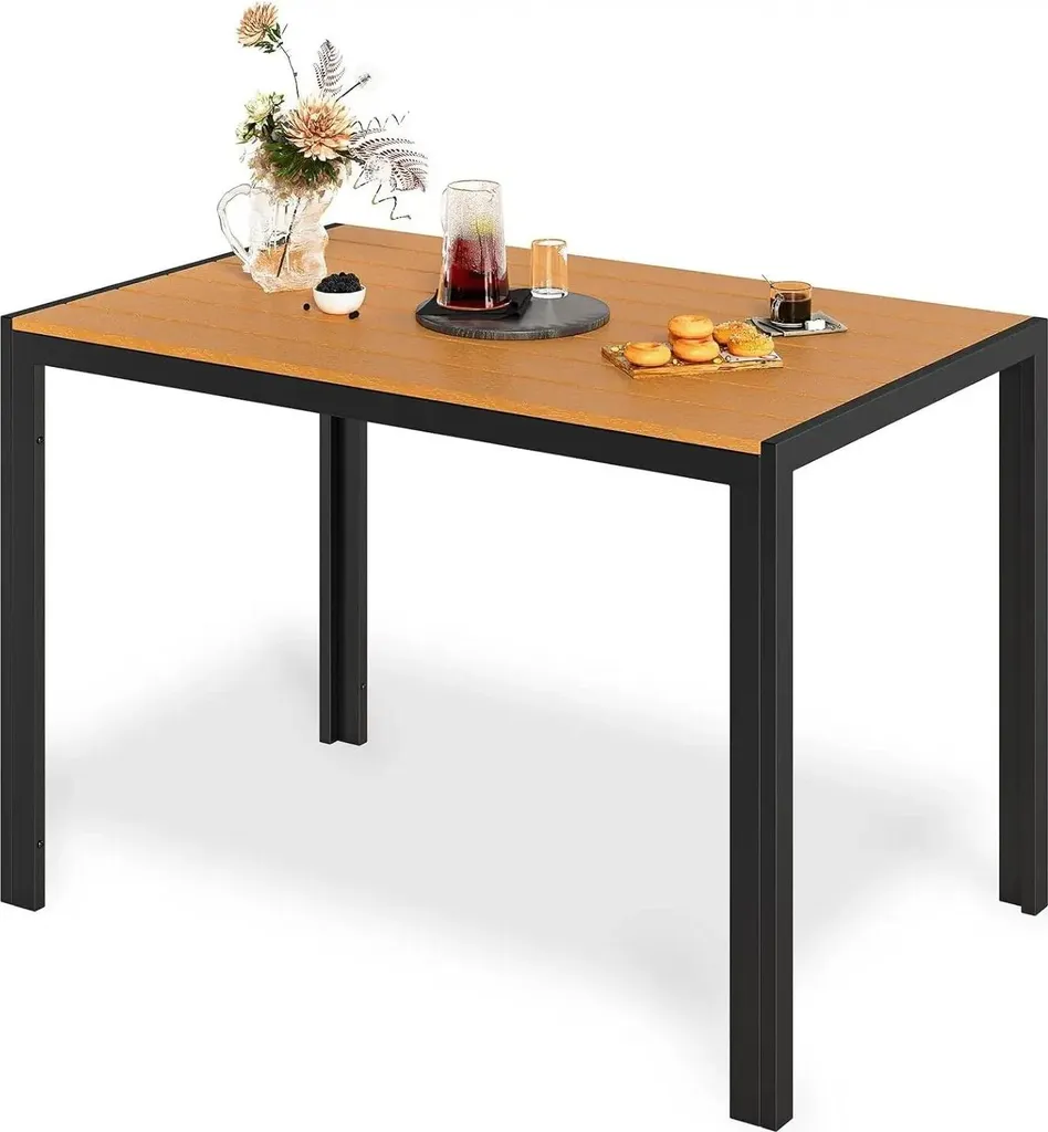 Table repas de jardin 6 places pour terrasse et balcon coloris rose