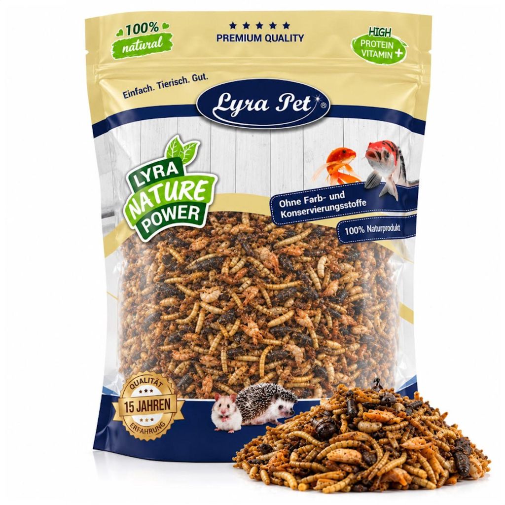 1 kg di Lyra Pet® Protein Boost Insect Mix - con vermi da Immagine del prodotto 