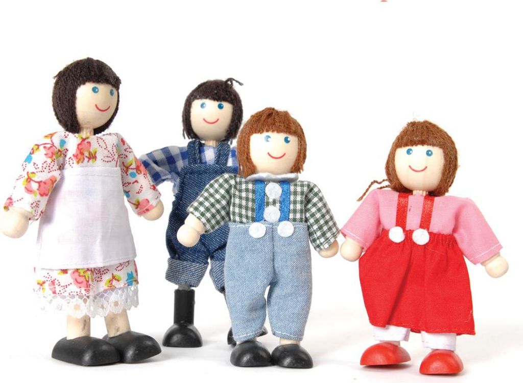 Tidlo Holz Bauernhof Familie Spielfiguren - flexibles Spielzeug