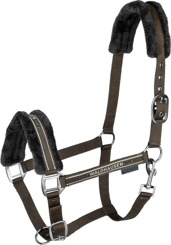 Licol anti-frottement Waldhausen fourrure synthétique pour chevaux WB