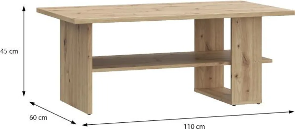 Tavolino Rettangolare Rovere Artisan 110x60 | Eleganza Moderna - 6