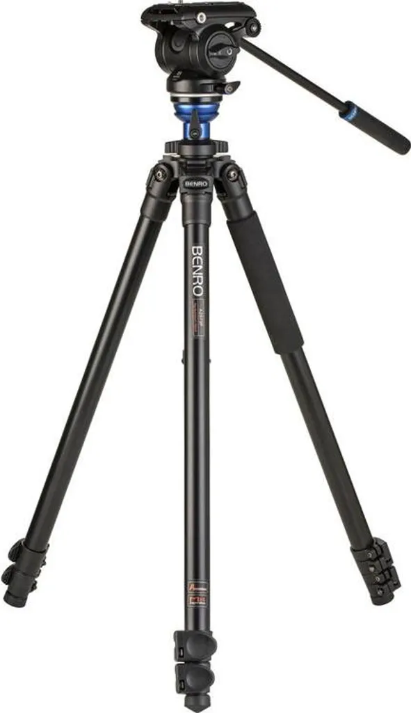 Trépied Vidéo pour Reportage Benro A2573 avec Tête Fluide FS4PRO Stable