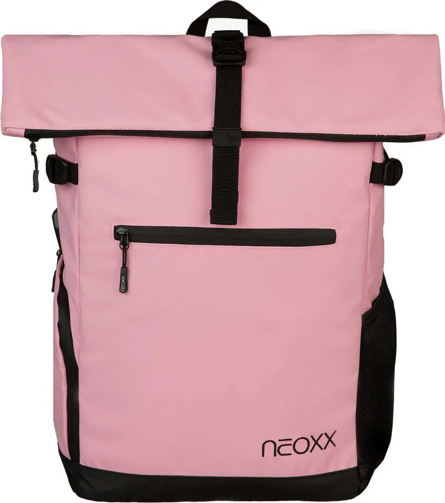 Zaino Neoxx Vibe Candy 19L - Roll Top Rosa Salmone con Porta USB Laptop