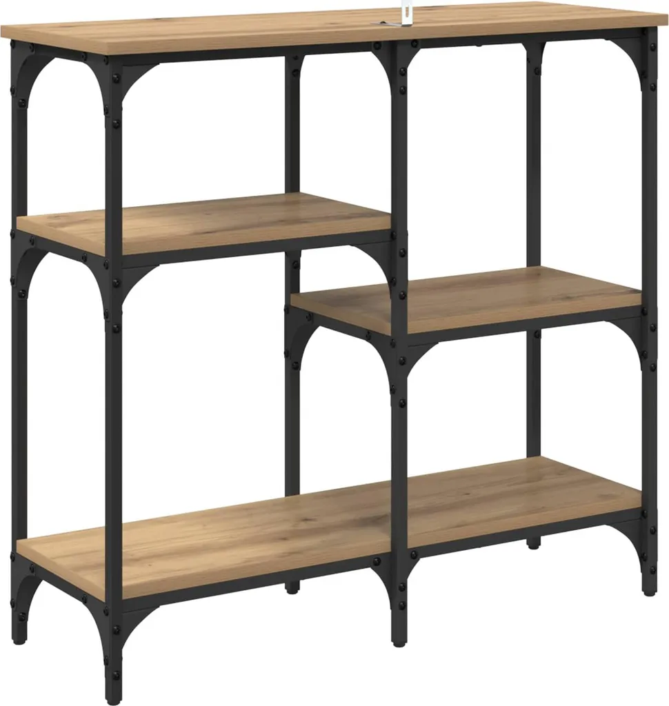SYFAX™ Tavolo Consolle Rovere Artigianale 80x29x75 cm - Mobile Ingresso - 7