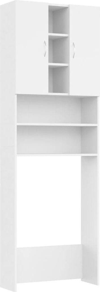 Waschmaschinenschrank Weiß 64x25,5x190 cm