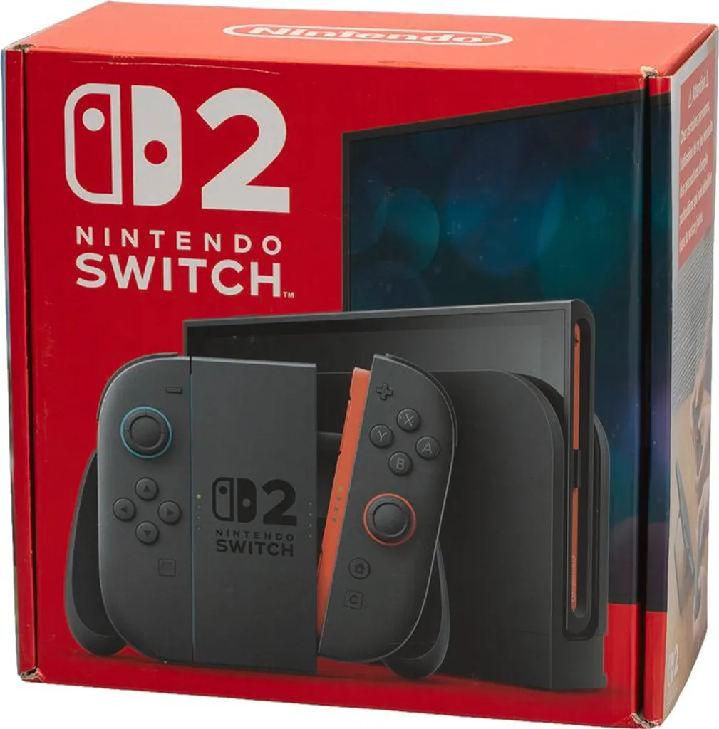 Nintendo Switch 2 Rouge avec Prise EU 220V - Écran HD et Performance Fluide - 30