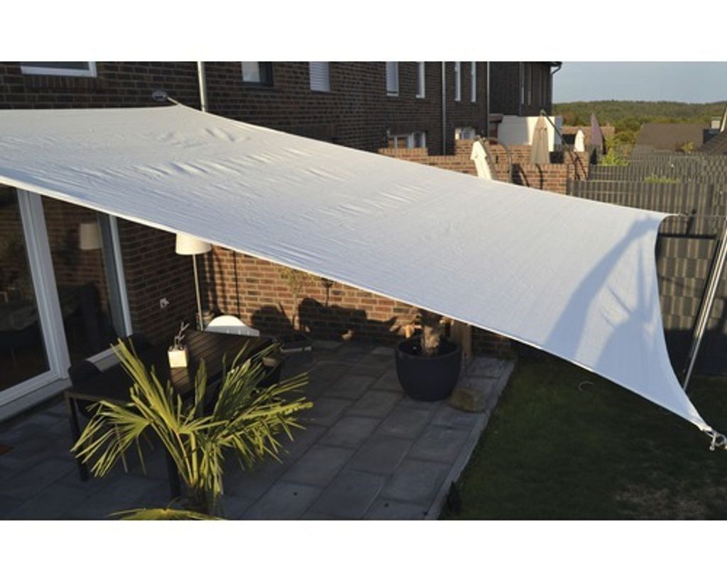 Sluneční plachta obdélník, HDPE 180 g/m², bílá 400x500 cm Obrázek produktu 