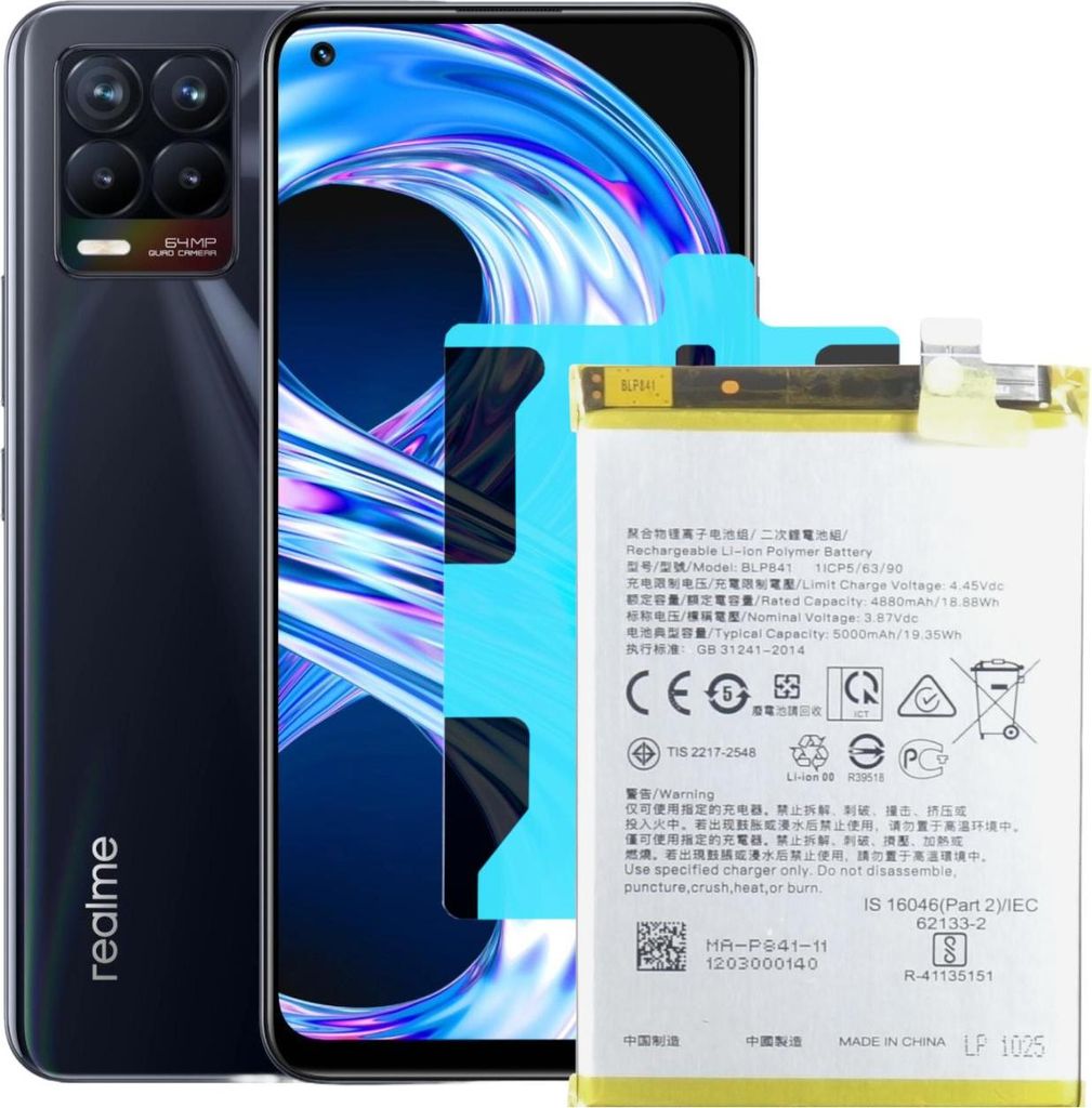 Akku Oppo Realme 8 / Realme Q3 / Realme Q3i BLP841 + Montageband