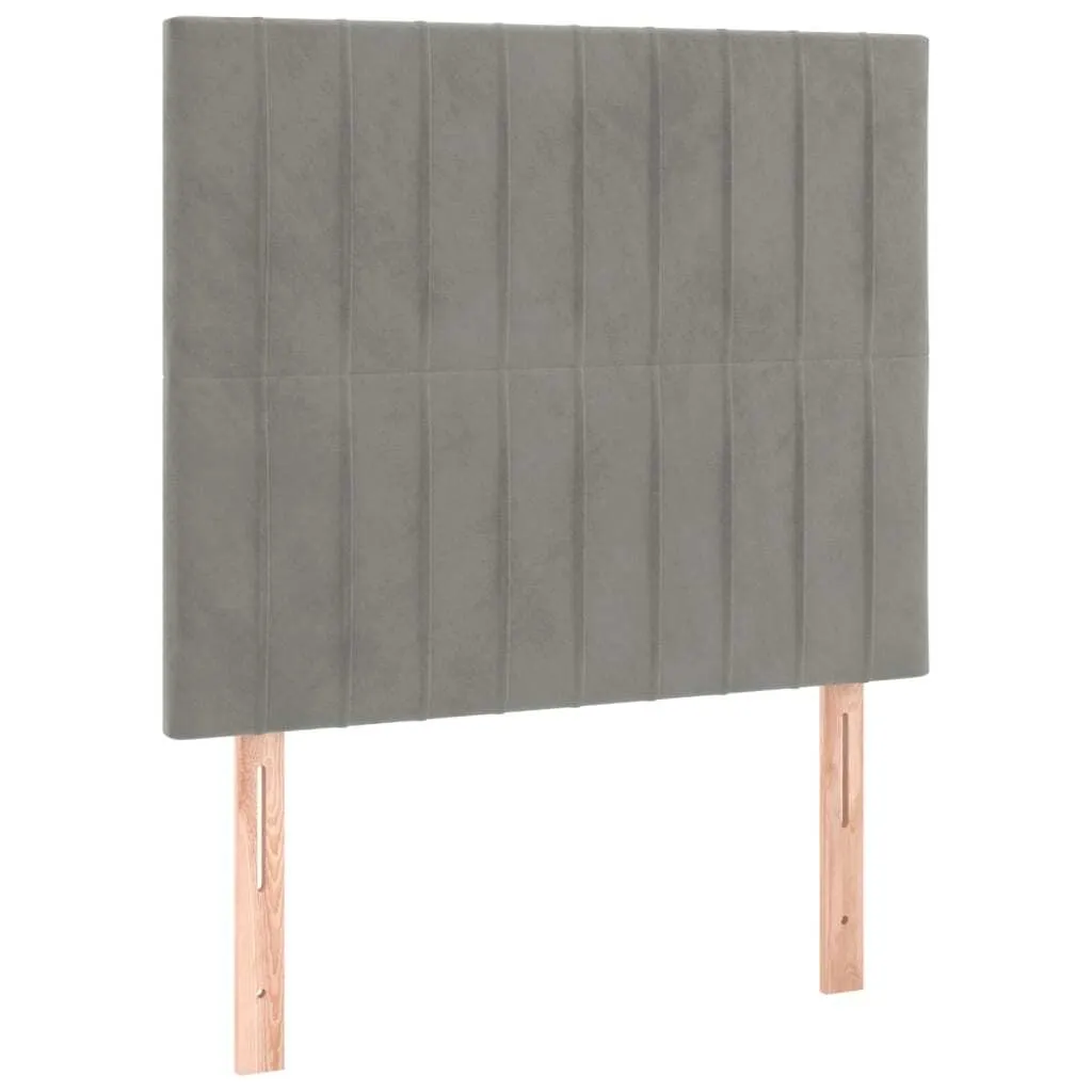 SYFAX Testiera Letto Velluto Grigio 80x128 | Morbida e Regolabile